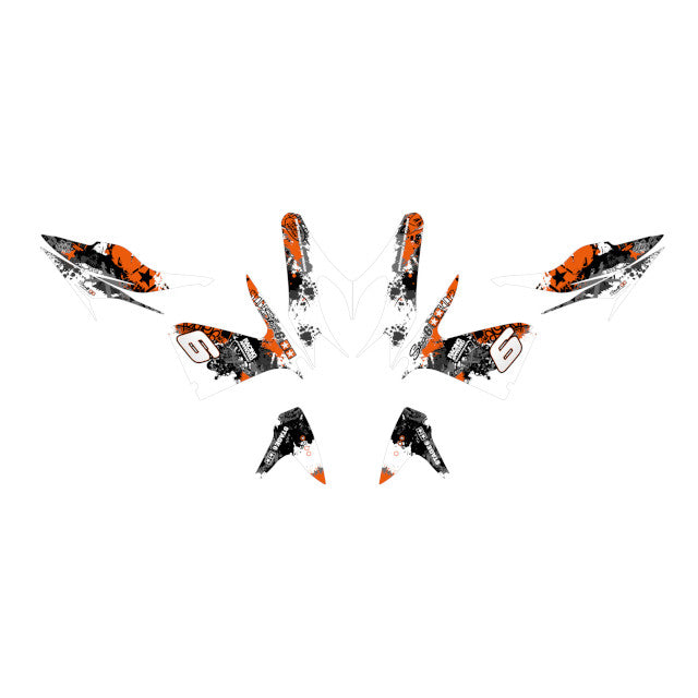 Kit adhesivos Yamaha Aerox <2013 Stage6 - Naranja/Blanco