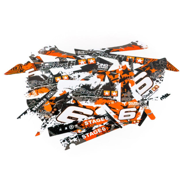 Kit adhesivos Rieju MRT 50 09-22 Stage6 - Naranja/Blanco