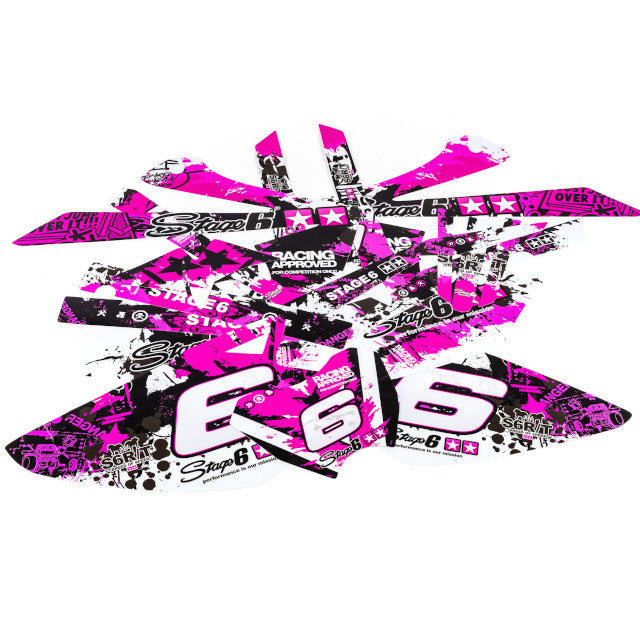 Kit adhesivos Rieju MRT 50 09-22 Stage6 - Rosa/Negro