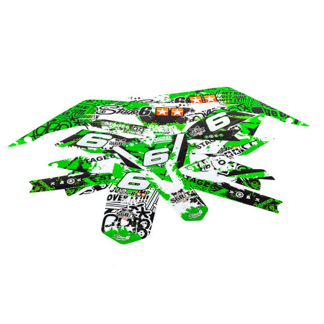 Kit adhesivos Derbi Senda X-Treme >2018 Stage6 - Verde/Negro
