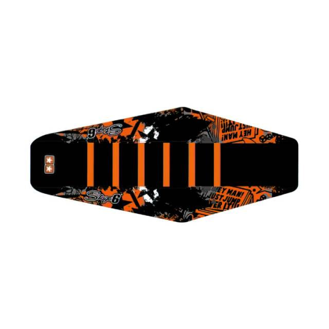 Funda asiento Derbi Senda 50cc 05-10 Stage6 - Blanco/Naranja