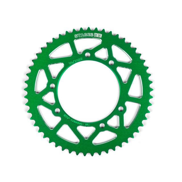 Corona Rieju MRT / Derbi euro 2-3 53D 420 aluminio CNC Stage6 - verde