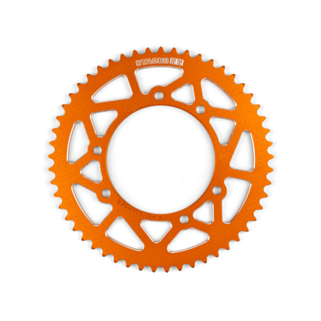 Corona Rieju MRT / Derbi euro 2-3 53D 420 aluminio CNC Stage6 - naranja
