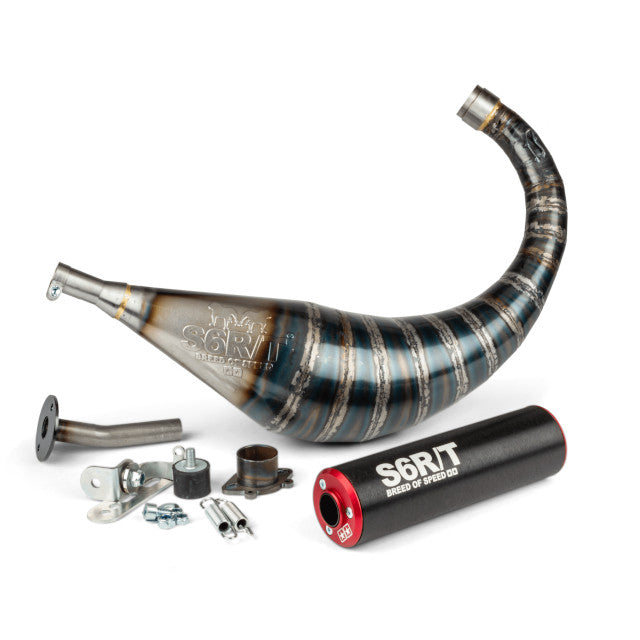 Escape Stage6 R/T 70/80cc Derbi euro 2 / 3 / 4 - negro / rojo