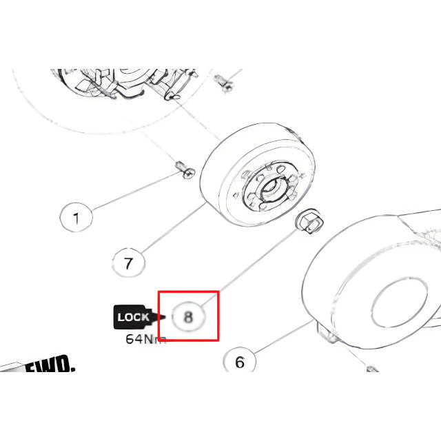 Tuerca encendido M12 motor Daytona Anima arranque pedal