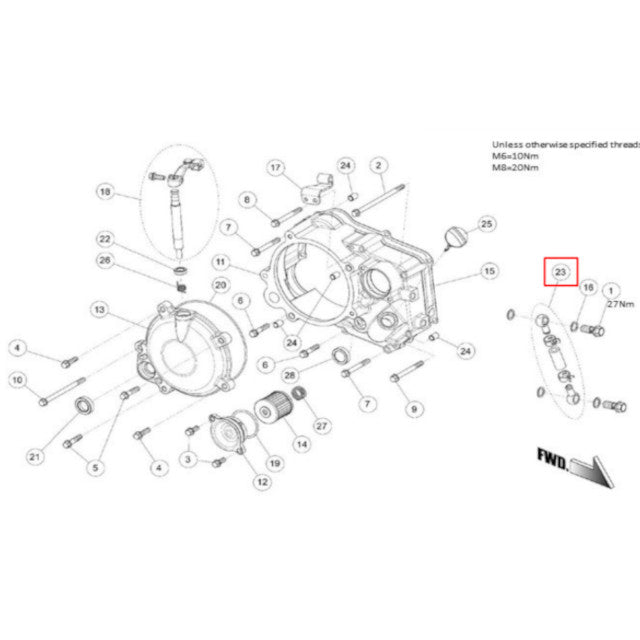 Latiguillo precinto aceite motor Daytona Anima