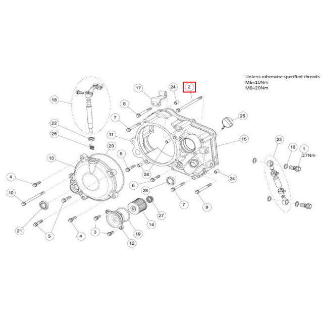 Tornillo M6x115 motor Daytona Anima