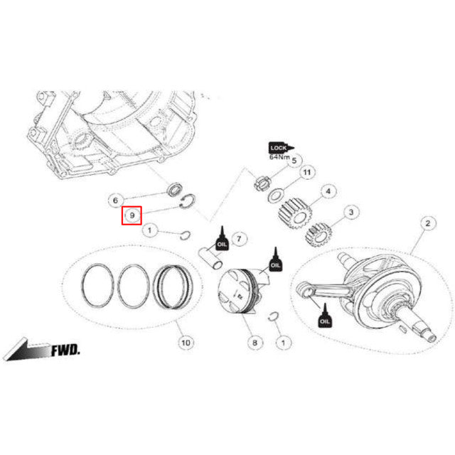 Clip seeger RTWN22 motor Daytona Anima