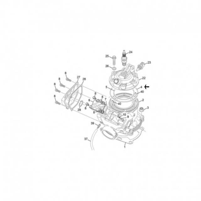 Junta tórica culata exterior 107x2 Sherco SE / SE-R 250-300 2T