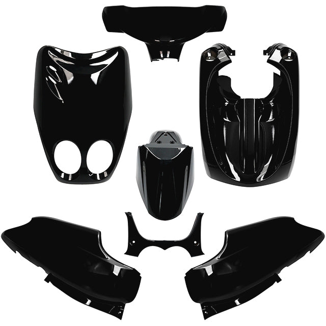 Kit de carenados Yamaha Neo's / MBK Ovetto 02-07 7 piezas AllPro - negro mate