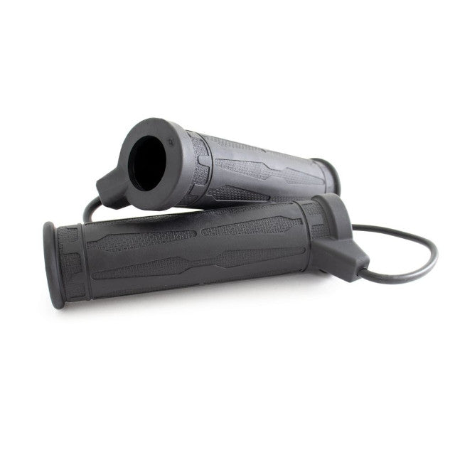 Puños calefactables 7/8" + 7/8" con interruptor externo largo 130mm Koso - negro