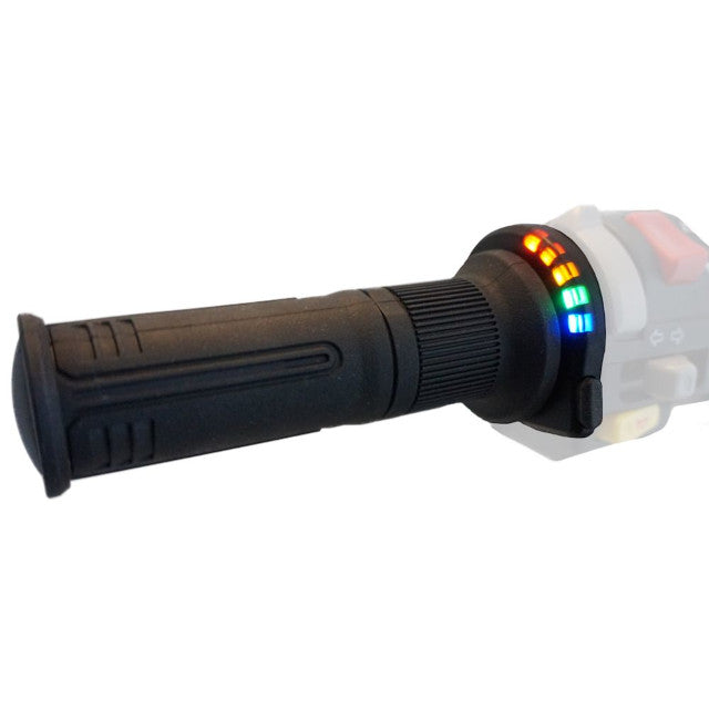 Puños calefactables 7/8"+ 1" interruptor tipo K largo 120mm + 10 cm Koso - negro