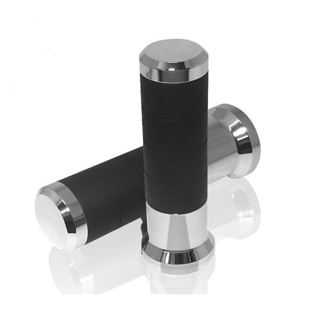 Puños calefactables con interruptor 7/8" + 1" largo 120mm  Koso - cromado