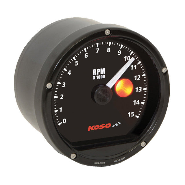 Velocimetro y RPM con luz de cambio 15.000 RPM TNT Koso - negro