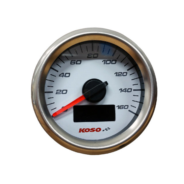 Velocimetro D48 GP Style Koso cromado-blanco