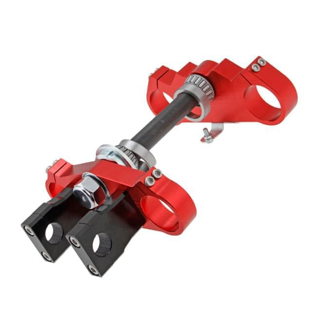 Tija completa de aluminio CNC 45/48 160mm Pitbike YCF - Rojo