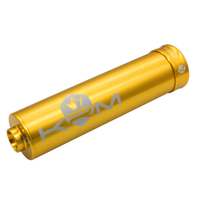 Silenciador 70-90cc aluminio 2019 KRM - amarillo