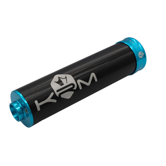Silenciador 70-90cc aluminio 2019 KRM - negro/turquesa
