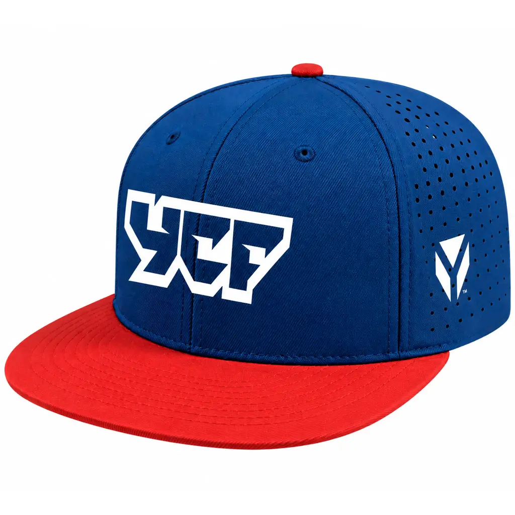 Gorra visera plana YCF - Azul-Rojo