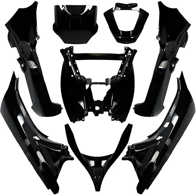 Carenados Piaggio MP3 125/250/300 11-14 / 400 08-11 / 500 11-13 8 piezas AllPro - negro