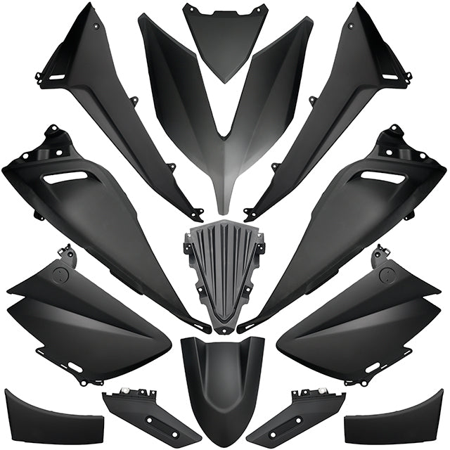 Carenados Yamaha T-Max 530 15-16 14 piezas AllPro - negro mate