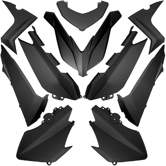 Carenados Yamaha X-Max 125/250/400 14-17 10 piezas AllPro - negro mate