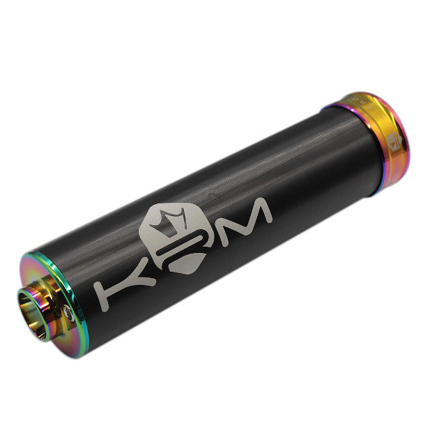 Silenciador 50-70cc aluminio KRM - negro/neo cromado