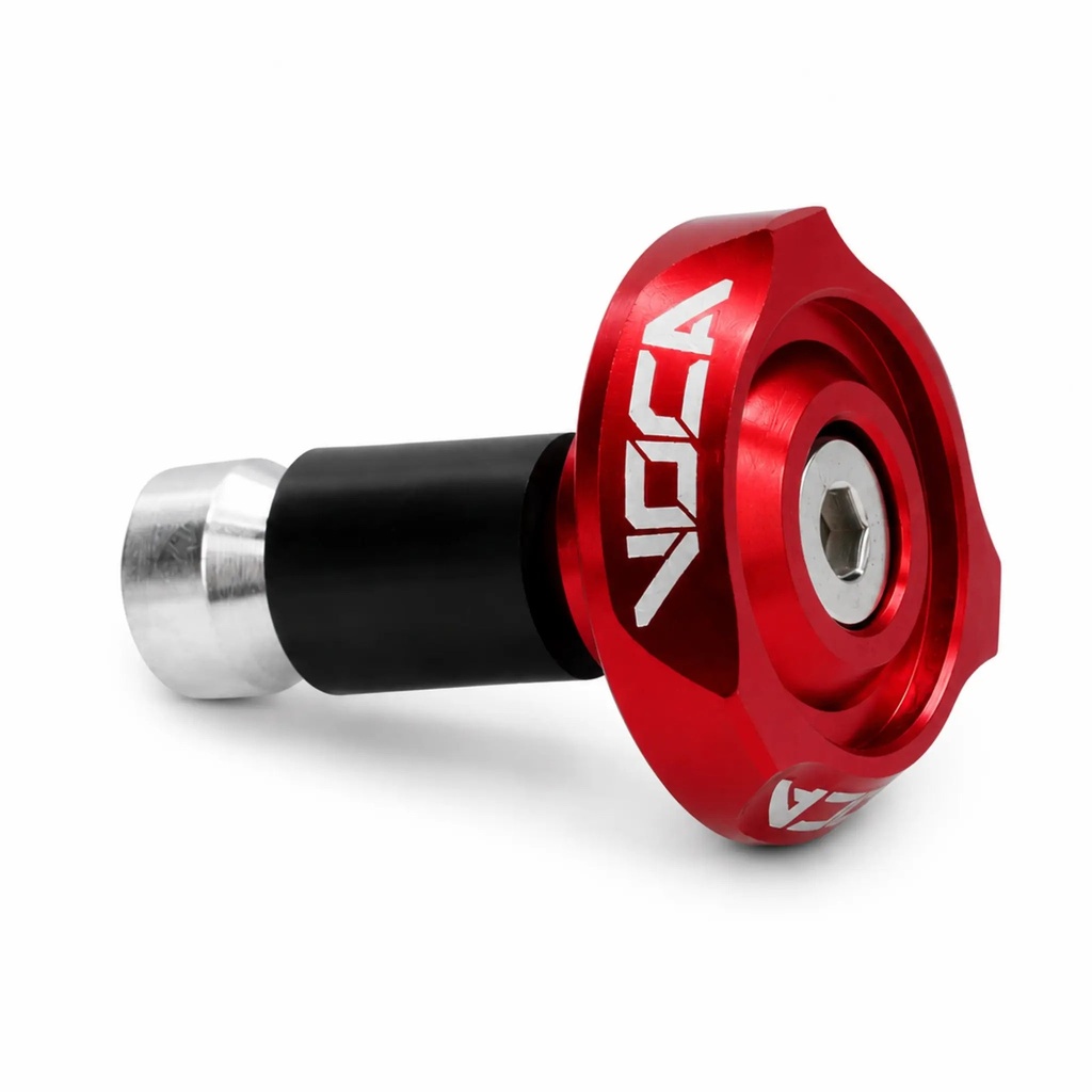Contrapesos manillar Voca V2 CNC en aluminio - rojo