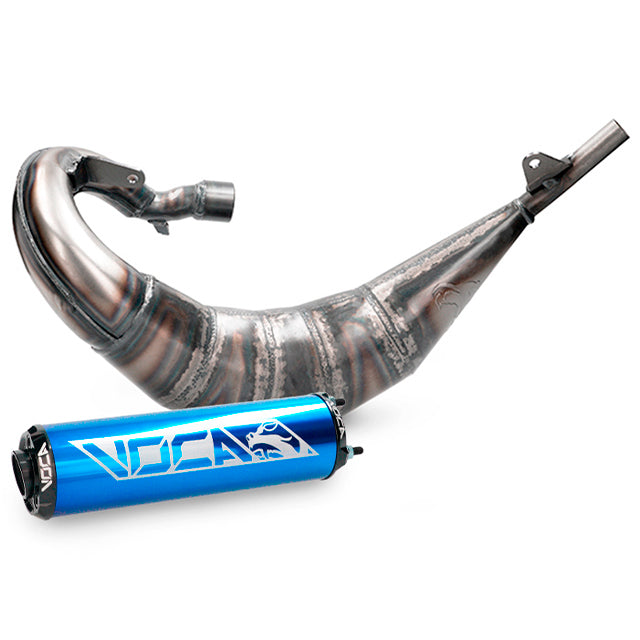Escape Beta RR Enduro/SM 2012-2020 Voca Cross Rookie 50/70cc (CE) salida derecha - silenciador azul
