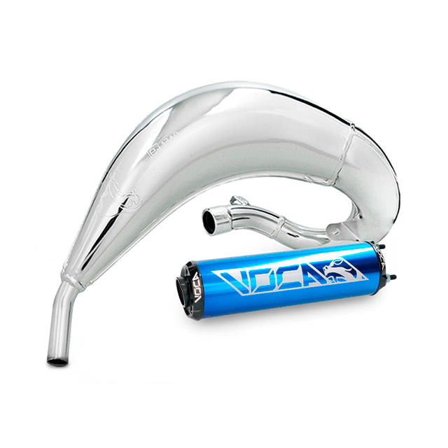 Escape VOCA Cross Chromed 50/70cc (CE) Fantic - silenciador azul