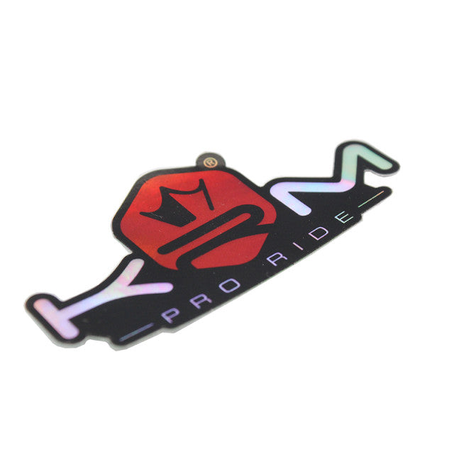 Pegatina holográfica KRM Pro Ride 8x4cm - rojo