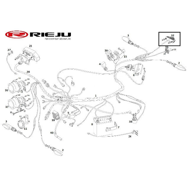 Piloto trasero completo Rieju MR 200-250-300 / MRT 50-125 / EC/GP 250-300