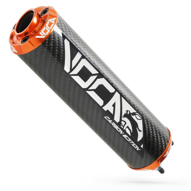 Silenciador VOCA Carbon CNC anodizado - naranja
