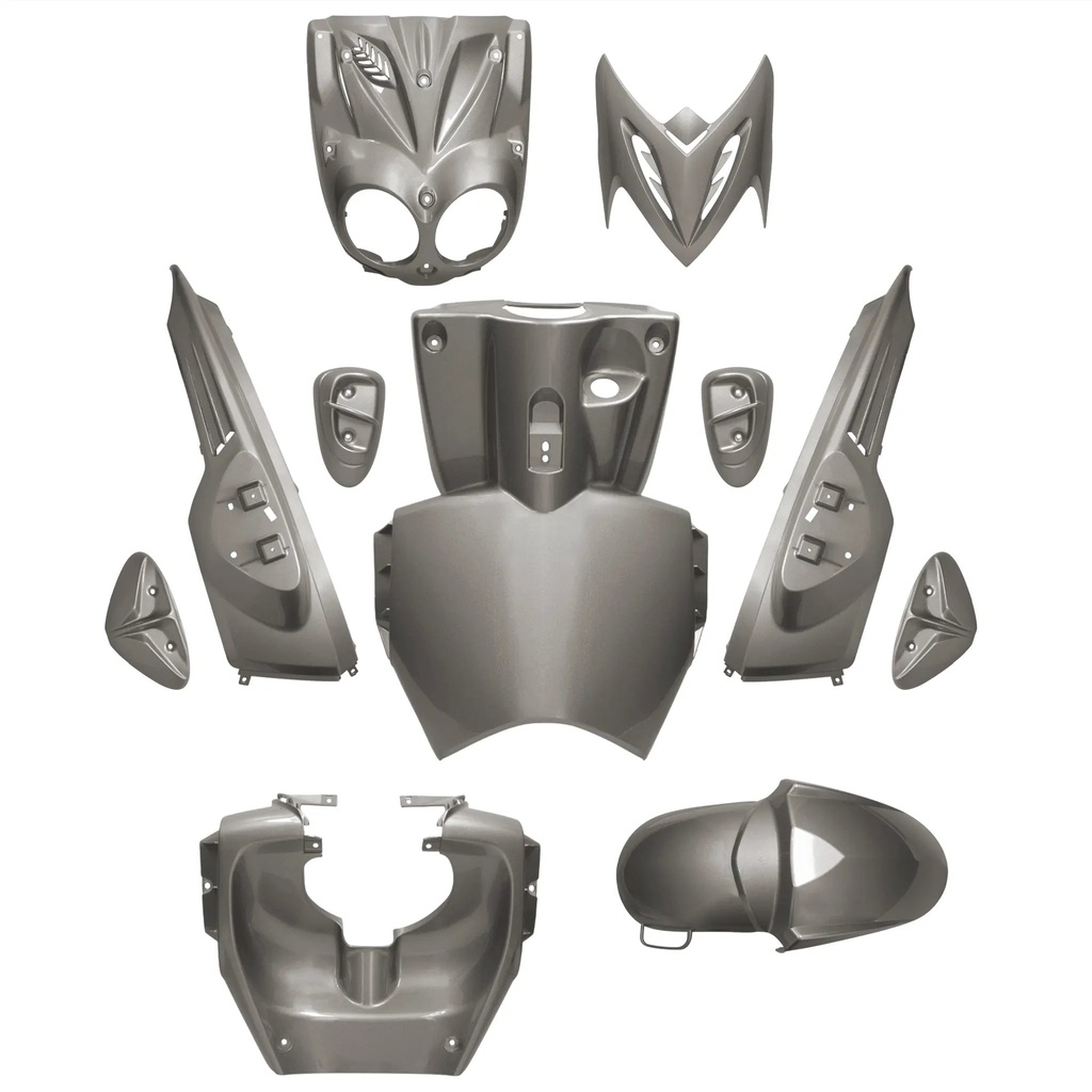 Kit carenados Yamaha Slider / MBK Stunt 11 piezas AllPro - gris nardo