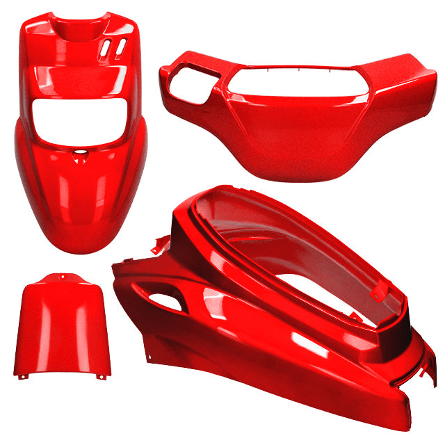 Kit carenados Yamaha BW'S / MBK Booster >04 50cc 4 piezas AllPro - rojo metalizado