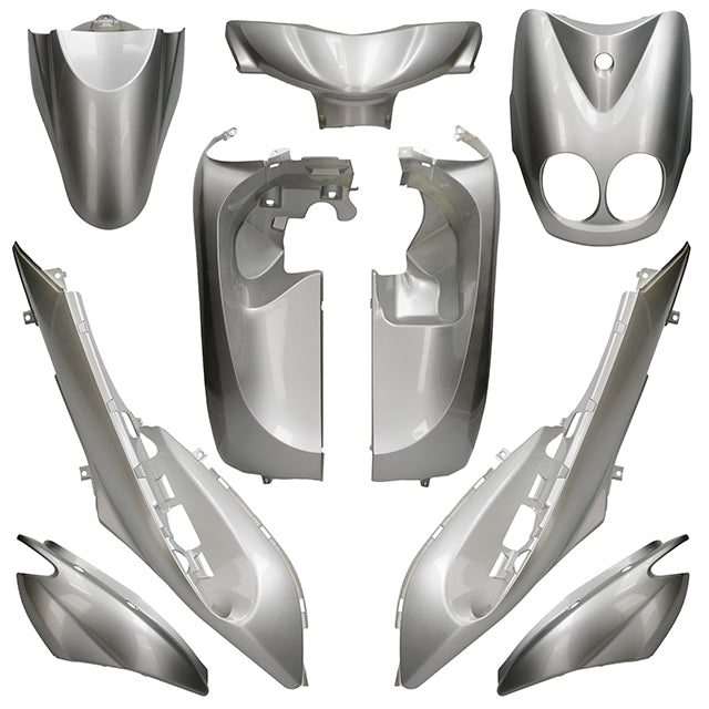 Carenados MBK Ovetto / Yamaha Neos >08 9 piezas AllPro - plata metalizado