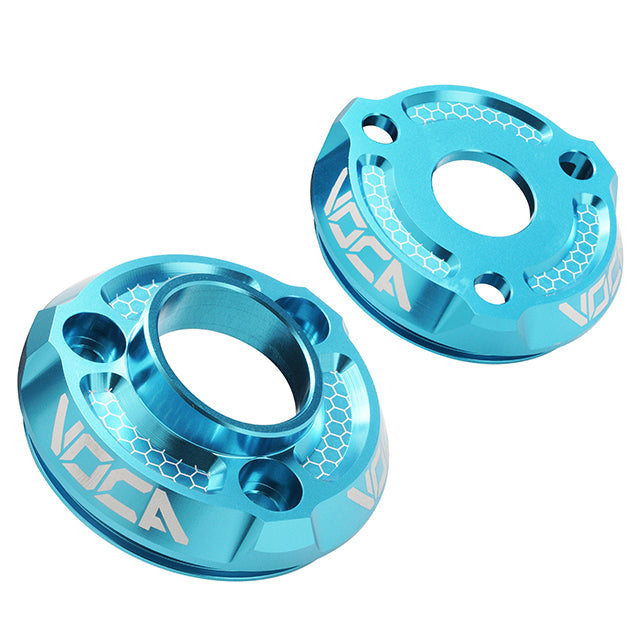 Kit de cazoletas silenciador VOCA CNC anodizado - azul cyan