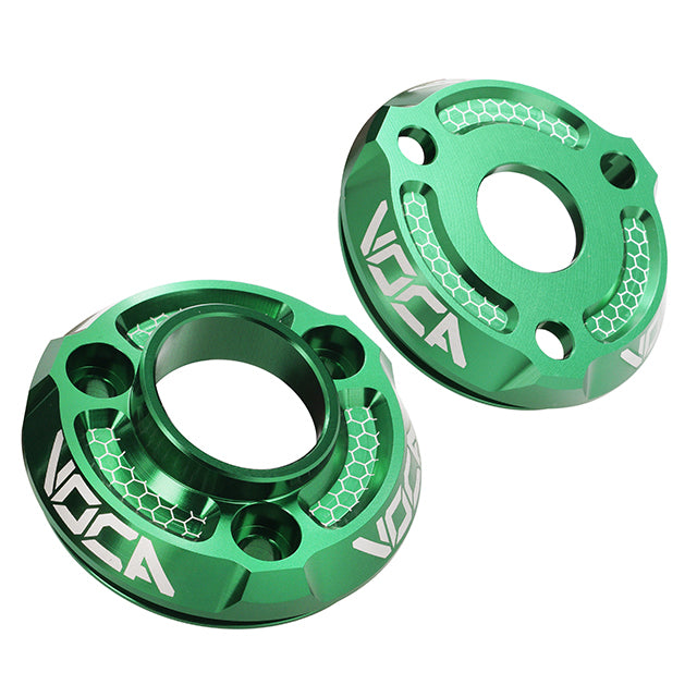 Kit de cazoletas silenciador VOCA CNC anodizado - verde