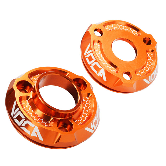 Kit de cazoletas silenciador VOCA CNC anodizado - naranja
