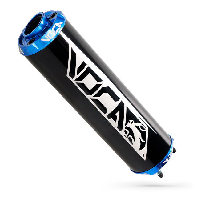 Silenciador VOCA Aluminio CNC negro - cazoleta azul
