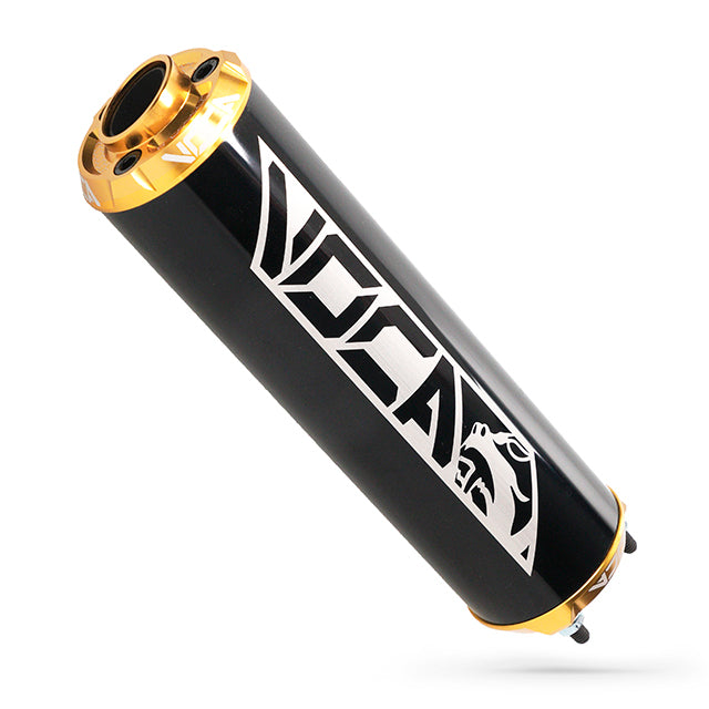 Silenciador VOCA Aluminio CNC negro - cazoleta oro