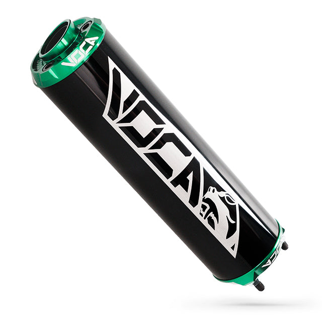 Silenciador VOCA Aluminio CNC negro - cazoleta verde