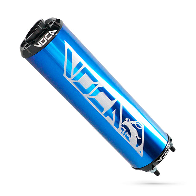 Silenciador VOCA Aluminio CNC azul - cazoleta negra