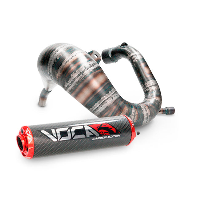 Escape Derbi DRD Pro Cross Carbon 80 VOCA Racing - silenciador cazoleta roja