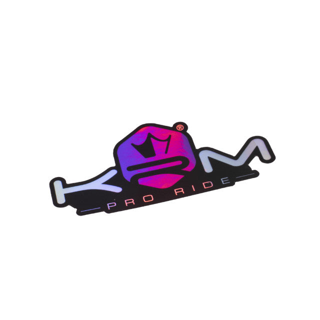 Pegatina holográfica KRM Pro Ride 8x4cm - violeta