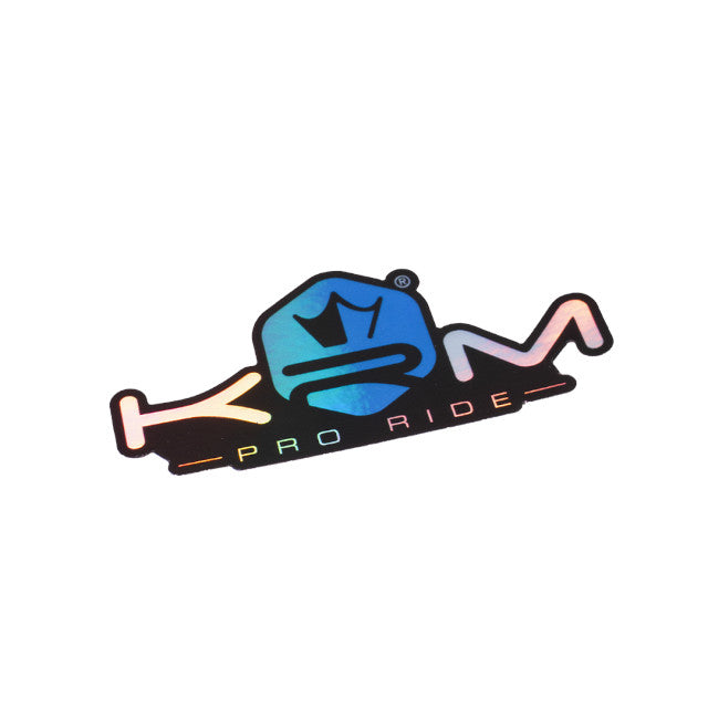 Pegatina holográfica KRM Pro Ride 8x4cm - azul