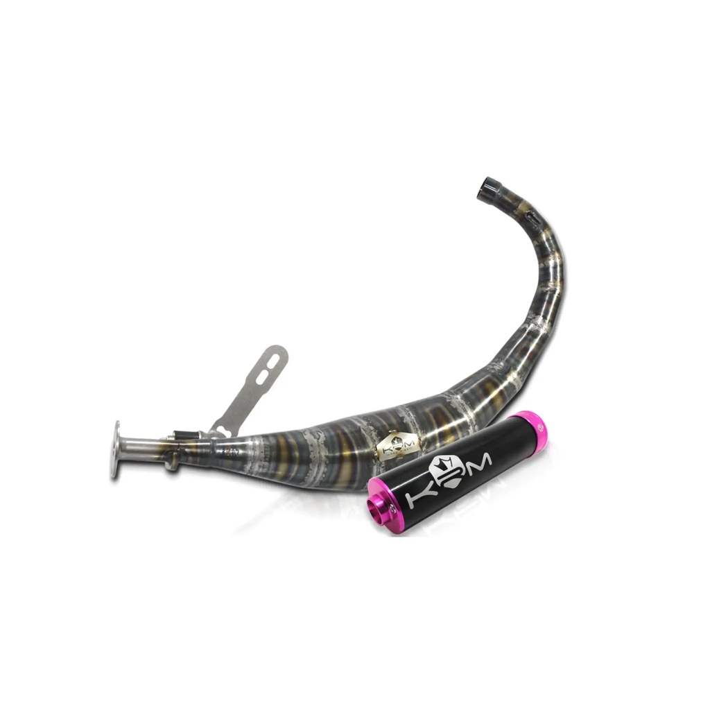 Escape KRM Minarelli AM6 50cc - silenciador negro/rosa