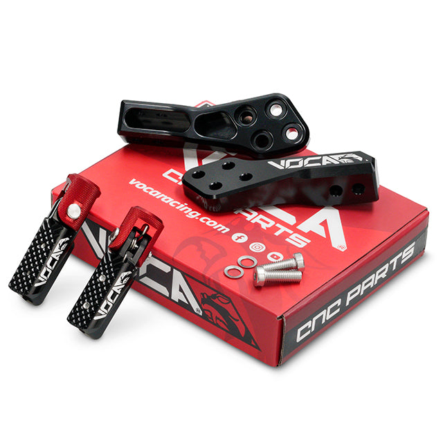 Kit estriberas plegables pitbike CNC VOCA Fld-peg