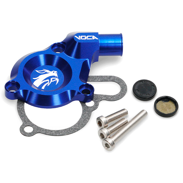 Kit tapa bomba de agua VOCA CNC Derbi euro 3 - azul