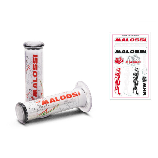 Puños Malossi Tribal d.30mm - blancos